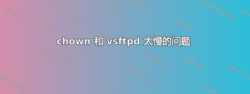 chown 和 vsftpd 太慢的问题