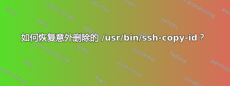 如何恢复意外删除的 /usr/bin/ssh-copy-id？