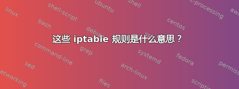 这些 iptable 规则是什么意思？