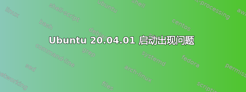 Ubuntu 20.04.01 启动出现问题