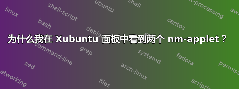 为什么我在 Xubuntu 面板中看到两个 nm-applet？