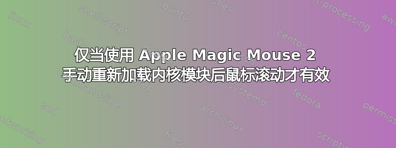 仅当使用 Apple Magic Mouse 2 手动重新加载内核模块后鼠标滚动才有效