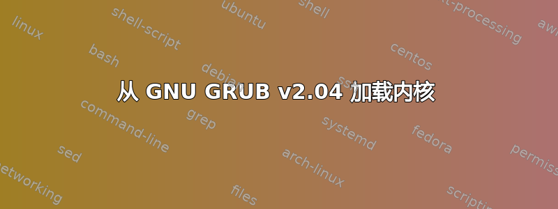 从 GNU GRUB v2.04 加载内核