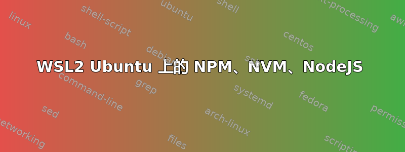 WSL2 Ubuntu 上的 NPM、NVM、NodeJS