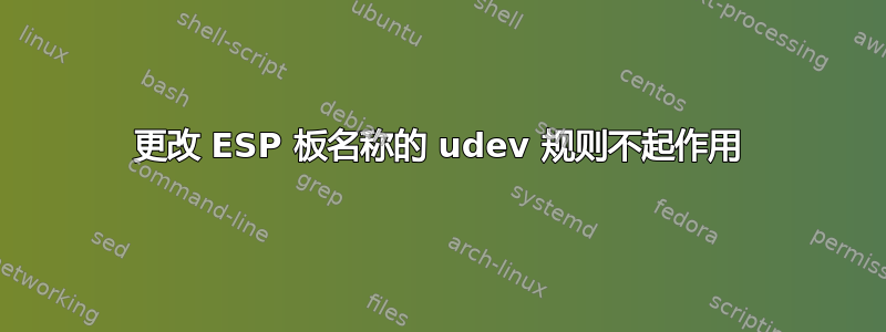 更改 ESP 板名称的 udev 规则不起作用