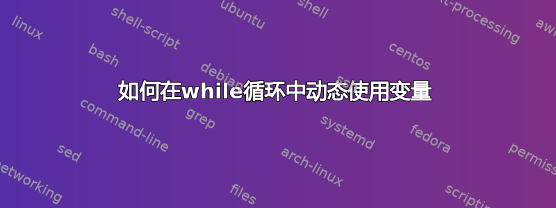 如何在while循环中动态使用变量