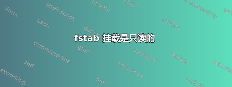 fstab 挂载是只读的