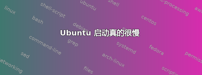 Ubuntu 启动真的很慢