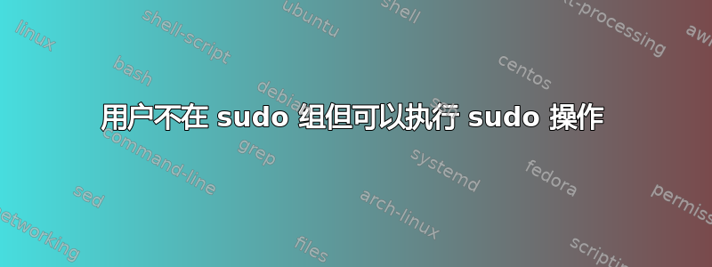 用户不在 sudo 组但可以执行 sudo 操作