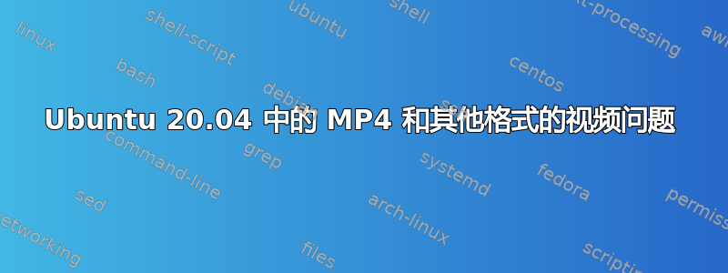 Ubuntu 20.04 中的 MP4 和其他格式的视频问题