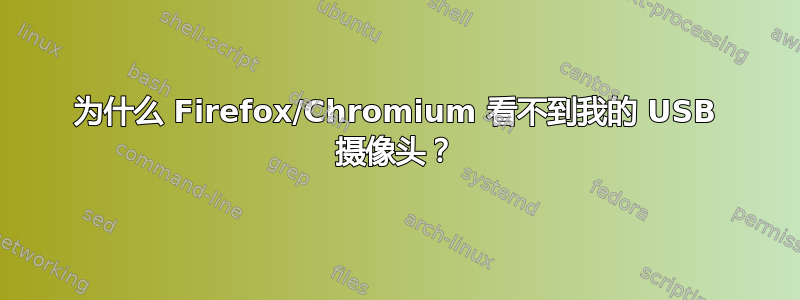 为什么 Firefox/Chromium 看不到我的 USB 摄像头？