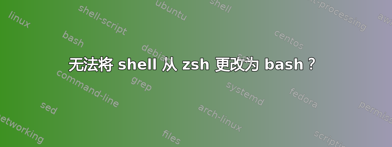 无法将 shell 从 zsh 更改为 bash？