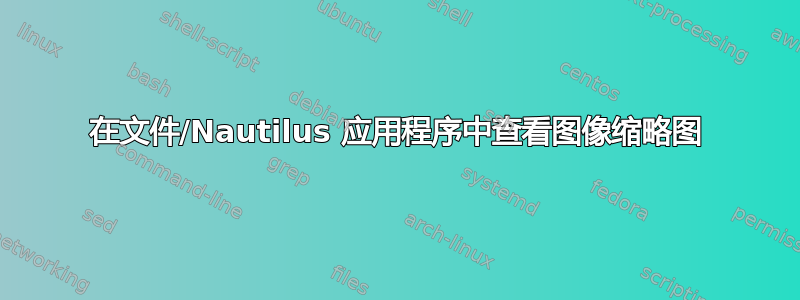 在文件/Nautilus 应用程序中查看图像缩略图