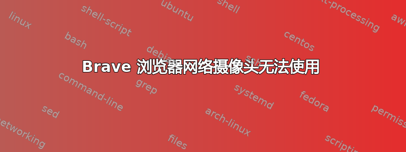 Brave 浏览器网络摄像头无法使用