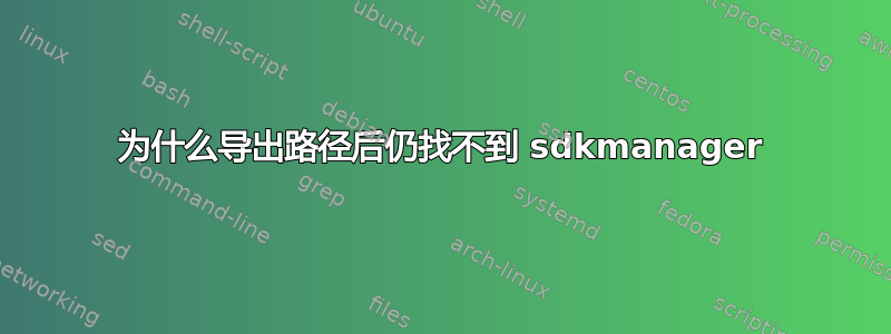 为什么导出路径后仍找不到 sdkmanager