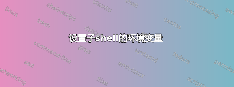 设置子shell的环境变量