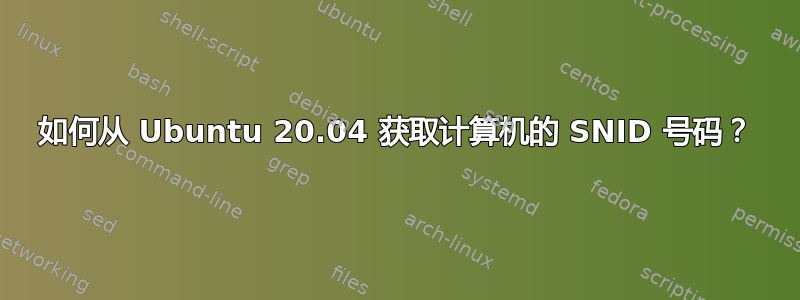 如何从 Ubuntu 20.04 获取计算机的 SNID 号码？