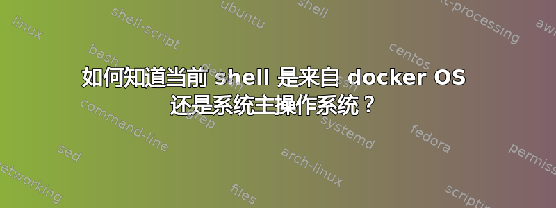 如何知道当前 shell 是来自 docker OS 还是系统主操作系统？