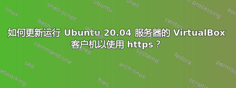 如何更新运行 Ubuntu 20.04 服务器的 VirtualBox 客户机以使用 https？