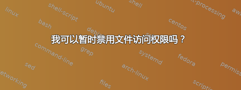 我可以暂时禁用文件访问权限吗？