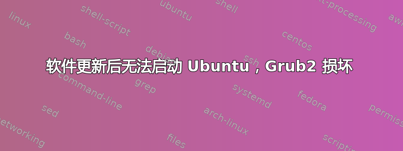 软件更新后无法启动 Ubuntu，Grub2 损坏