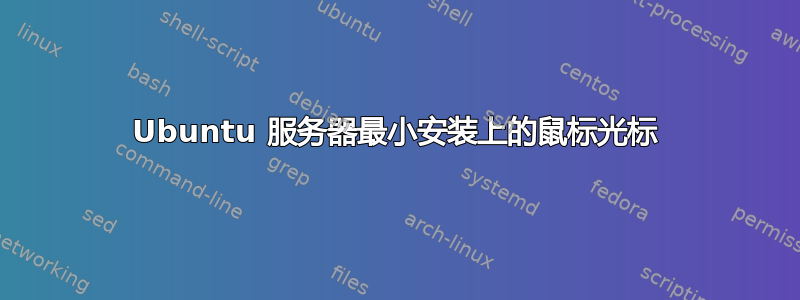 Ubuntu 服务器最小安装上的鼠标光标