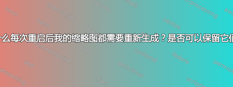 为什么每次重启后我的缩略图都需要重新生成？是否可以保留它们？