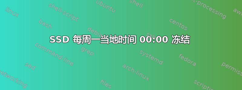 SSD 每周一当地时间 00:00 冻结