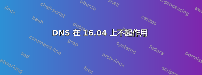 DNS 在 16.04 上不起作用