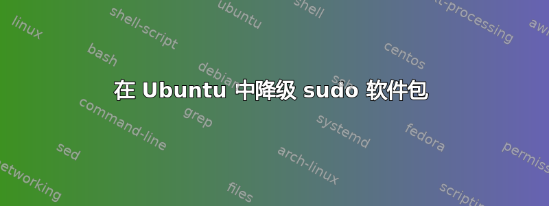 在 Ubuntu 中降级 sudo 软件包