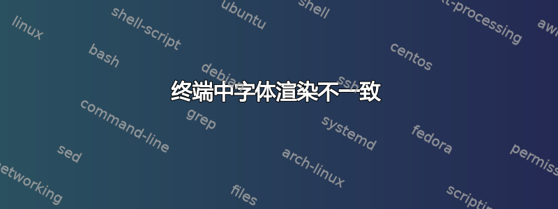 终端中字体渲染不一致