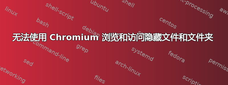 无法使用 Chromium 浏览和访问隐藏文件和文件夹