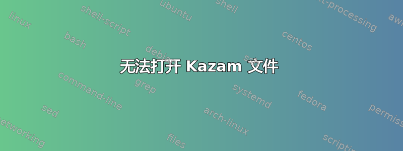 无法打开 Kazam 文件