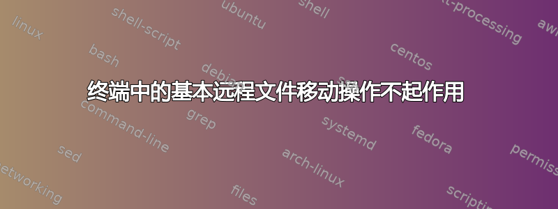 终端中的基本远程文件移动操作不起作用