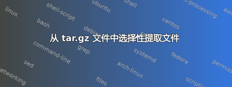 从 tar.gz 文件中选择性提取文件