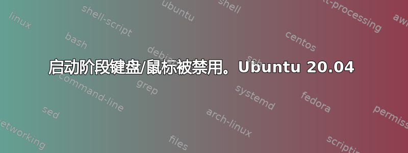 启动阶段键盘/鼠标被禁用。Ubuntu 20.04