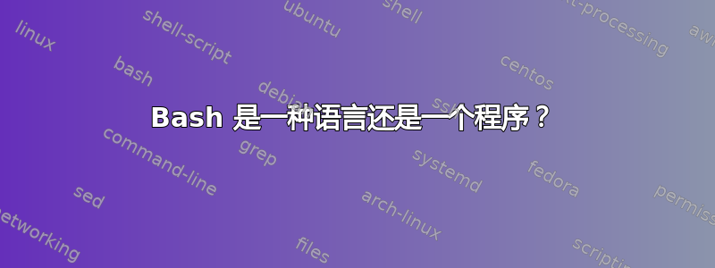 Bash 是一种语言还是一个程序？