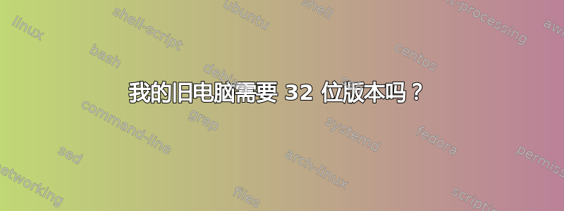 我的旧电脑需要 32 位版本吗？