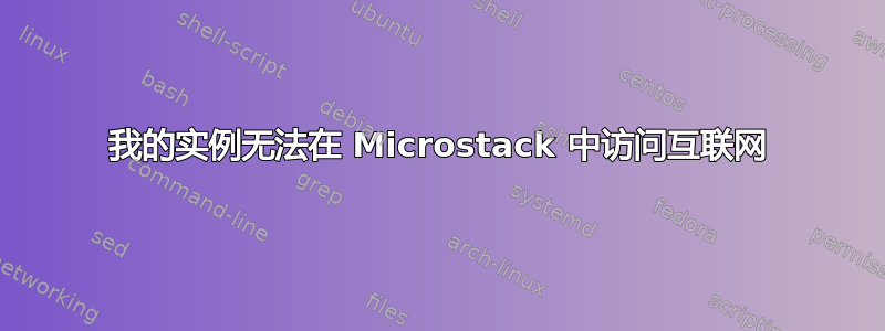 我的实例无法在 Microstack 中访问互联网