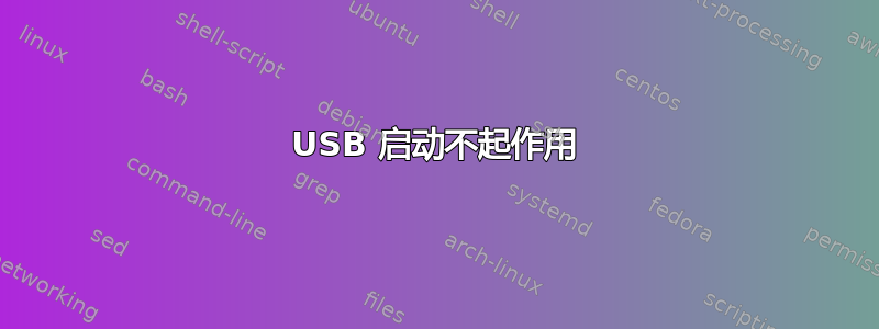 USB 启动不起作用