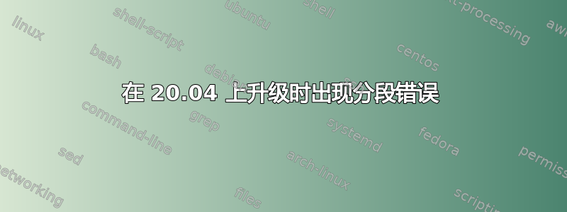 在 20.04 上升级时出现分段错误