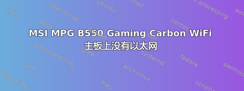 MSI MPG B550 Gaming Carbon WiFi 主板上没有以太网