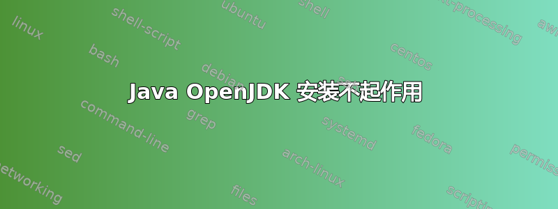 Java OpenJDK 安装不起作用