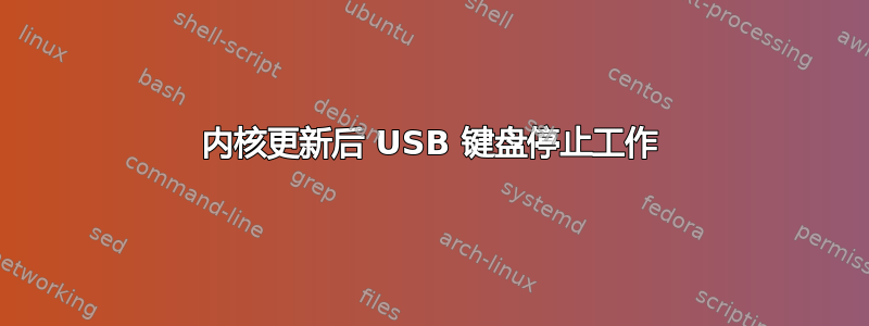 内核更新后 USB 键盘停止工作