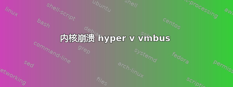 内核崩溃 hyper v vmbus