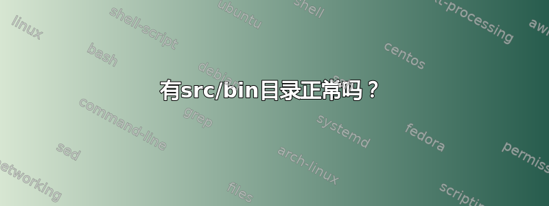 有src/bin目录正常吗？