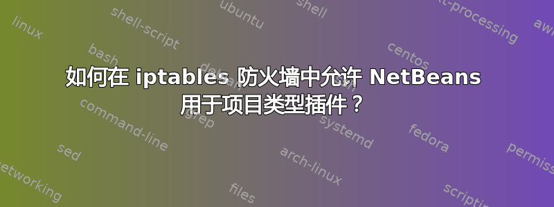 如何在 iptables 防火墙中允许 NetBeans 用于项目类型插件？