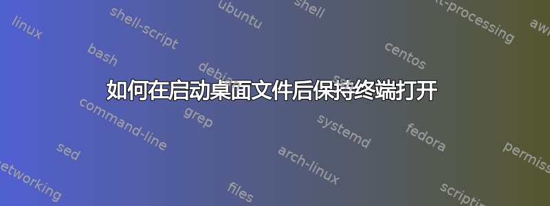 如何在启动桌面文件后保持终端打开