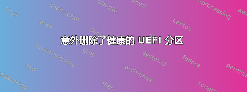 意外删除了健康的 UEFI 分区