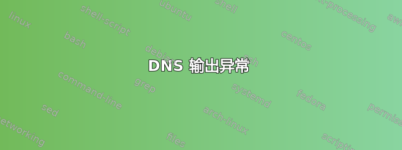 DNS 输出异常